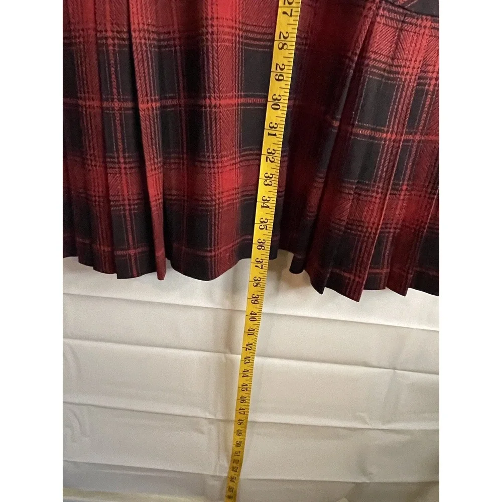 Tahari‎ Red Plaid Dress Size 12